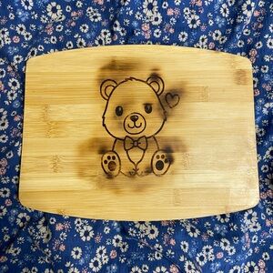 TEDDY BEAR IN BOW TIE Bamboo Cheese/Charcuterie/Chopping Board